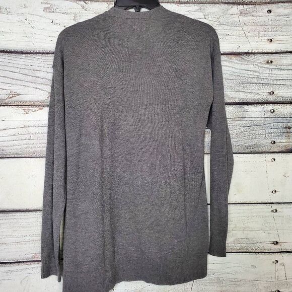 Maurices Gray Open Front Cardigan Women’s Small Long Sleeve Pockets - Picture 3 of 6